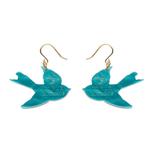 Graceful Swallow Drop Earrings