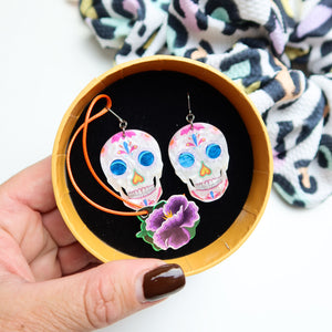 Dia De Los Muertos Drop Earrings