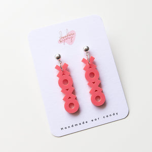 XOXO Candy Pink Dangles